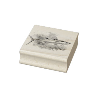 Aquarell-Serie: Makrele Gummistempel