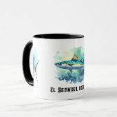 Aquarell-Serie: Makrele Tasse (Vorderseite Links)