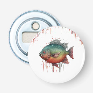 Aquarell-Serie: Piranha Flaschenöffner