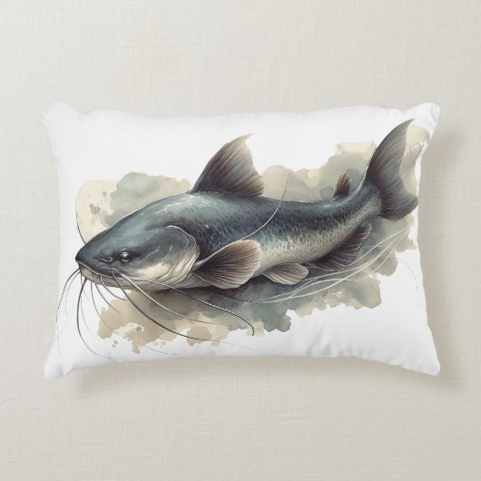 Aquarell-Serie: Wels Dekokissen (Vorderseite)