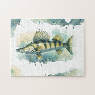 Aquarell-Serie: Zander / Amerikanischer Zander Puzzle