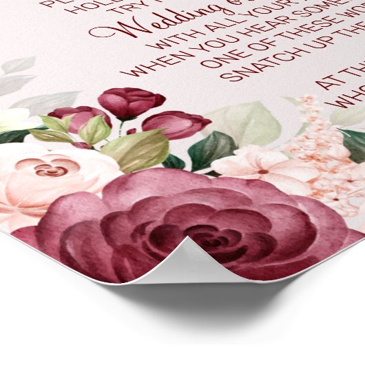 Aquarell Setzen Sie ein Ring-Brautparty-Spielzeich Poster (Ecke)