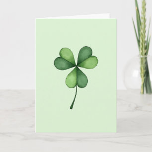 Aquarell-Shamrock-Grußkarte Karte