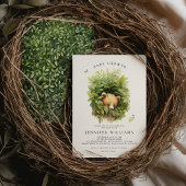 Aquarell Shy Brown Bear Baby Dusche Einladung