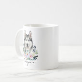Aquarell Sibirischer Husky Kaffeetasse (Vorderseite Links)