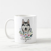 Aquarell Sibirischer Husky Kaffeetasse (Links)