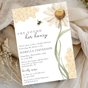 Aquarell Sie fand ihr Brautparty-Thema Honey Einladung