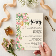 Aquarell Sie fand ihre Honig-Junggesellinnenabschi