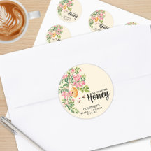 Aquarell Sie fand ihren Honig Junggesellinnen-Absc