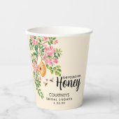 Aquarell Sie fand ihren Honig Junggesellinnenabsch Pappbecher (Vorderseite)