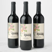 Aquarell Sie fand ihren Honig Junggesellinnenabsch Weinetikett (Flaschen)