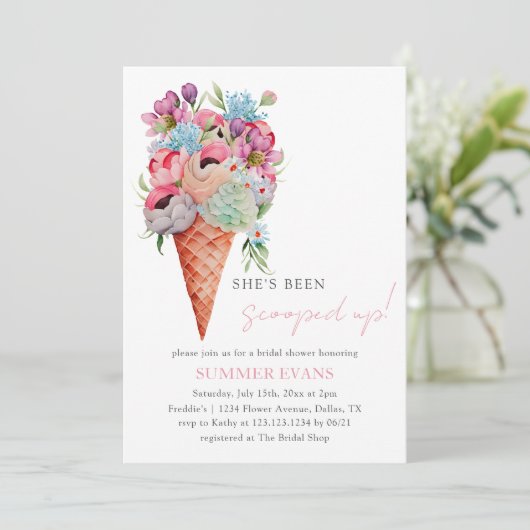 Aquarell Sie wurde ins Brautparty geschossen Einladung (Stehend Vorderseite)