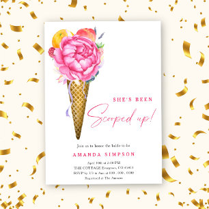 Aquarell Sie wurde ins Brautparty geschossen Einladung