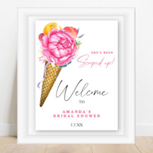 Aquarell Sie wurde ins Brautparty geschossen Poster