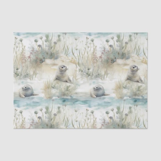 Aquarell-Siegel Küste Seidenpapier (Vorderseite)