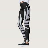 Aquarell Silver-Blätter Leggings (Links)
