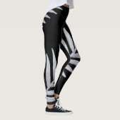Aquarell Silver-Blätter Leggings (Rechts)
