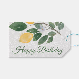 Aquarell Sizilianische Zitronen Alles Gute zum Geb Geschenkanhänger
