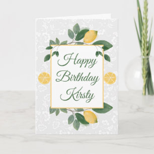 Aquarell Sizilianische Zitronen Alles Gute zum Geb Karte