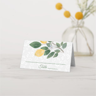 Aquarell Sizilianische Zitronen Hochzeit Platzkarte