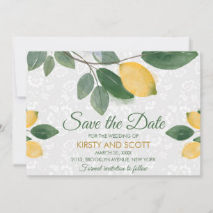 Aquarell Sizilianische Zitronen Save The Date Einladung