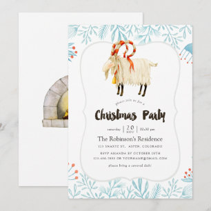 Aquarell Skandinavische Weihnachtsfeier Einladung