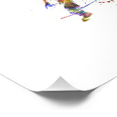 Aquarell-Skater Fotodruck (Ecke)