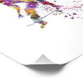 Aquarell-Skater Fotodruck (Ecke)