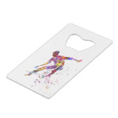 Aquarell-Skater Geldbeutel Flaschenöffner (Vorderseite Schrägansicht)