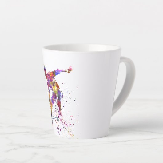 Aquarell-Skater Milchtasse (Rechte Ecke)