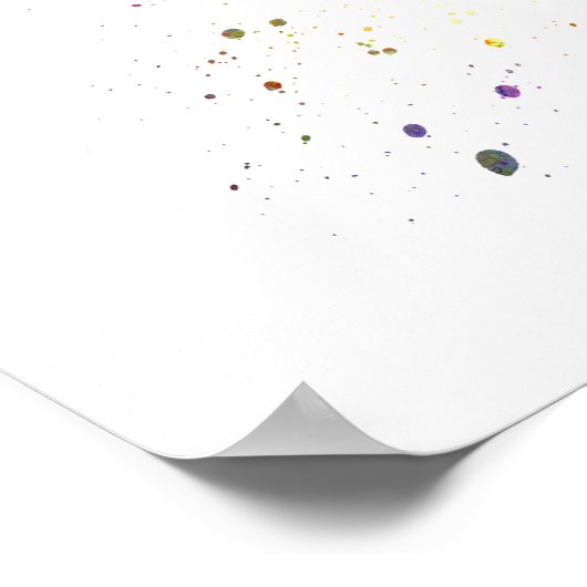 Aquarell-Skater Poster (Ecke)