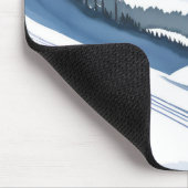 Aquarell Ski Berg Mousepad (Ecke)