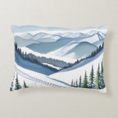 Aquarell Skiberg Dekokissen (Rückseite)