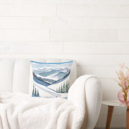 Aquarell Skiberg Kissen