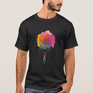 Aquarell Skydiving mit Fallschirm T-Shirt