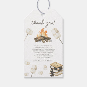 Aquarell S'more Baby Shower Danke Geschenkanhänger
