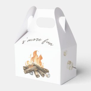 Aquarell S'more Lagerfeuer 1. Geburtstag Geschenkschachtel