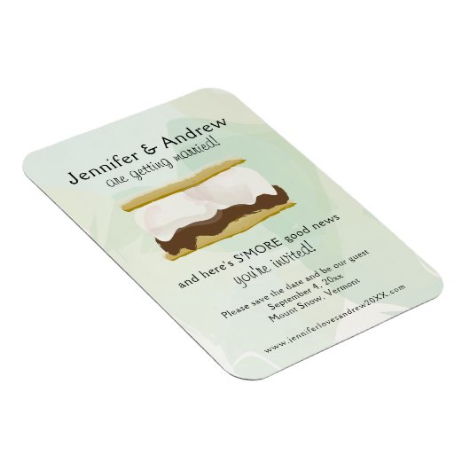 Aquarell S'mores Green Magnet (Rechte Seite)