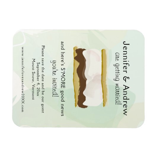 Aquarell S'mores Green Magnet (Horizontal)