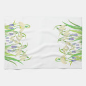 Aquarell Snowdrops und Muscari Handtuch (Horizontal)