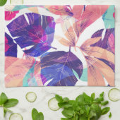 Aquarell Sommer-Blume 2 Geschirrtuch (Gefaltet)