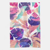 Aquarell Sommer-Blume 2 Geschirrtuch (Vertikal)