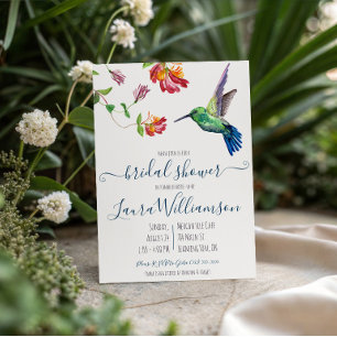 Aquarell-Sommer-Kolibri-Brautparty Einladung