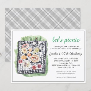 Aquarell Sommer-Picknick-Party-Einladung Einladung