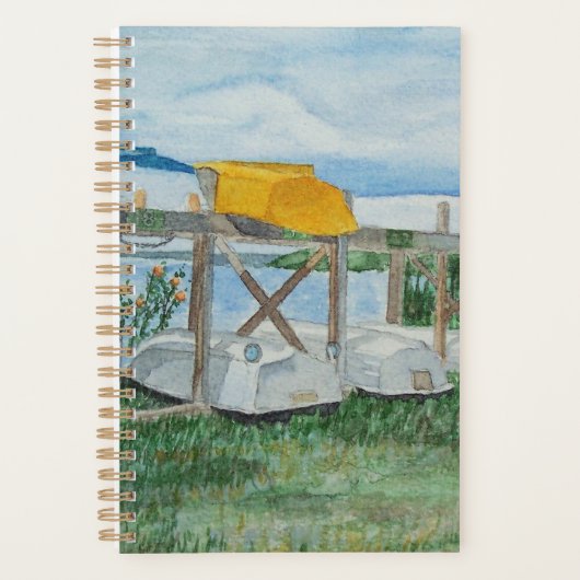 Aquarell Sommer-Ruderboote Planer (Vorderseite)