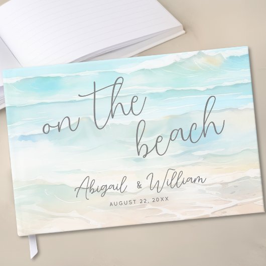 Aquarell Sommer Strandhochzeit Gästebuch