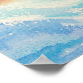Aquarell Sommerstrand Poster (Ecke)
