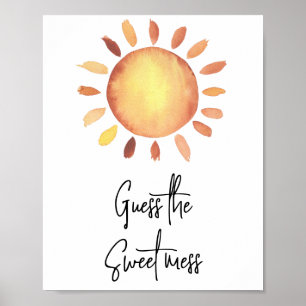 Aquarell-Sonne - Errate das süße Durcheinander Poster