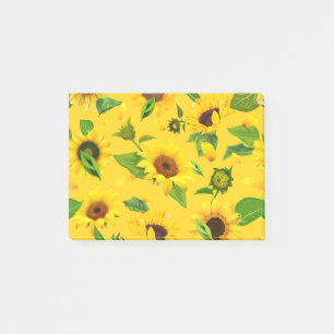 Aquarell-Sonnenblume 3 Post-it Klebezettel