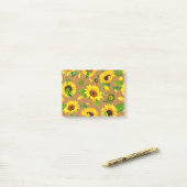 Aquarell-Sonnenblume 5 Post-it Klebezettel (Auf Schreibtisch)